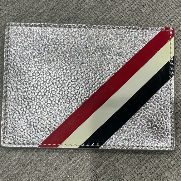 Thom Browne Silver Pebble Cardholder - Picture 2 of 2